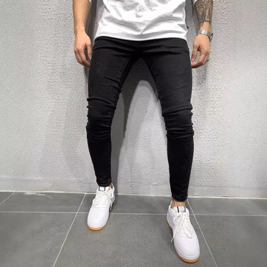 Men's Elastic Skinny Jeans Export Independent Station Classic Four-Color Nk362