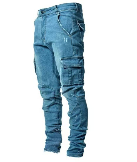 New Jeans Men's Side Pocket Skinny Jeans NK012