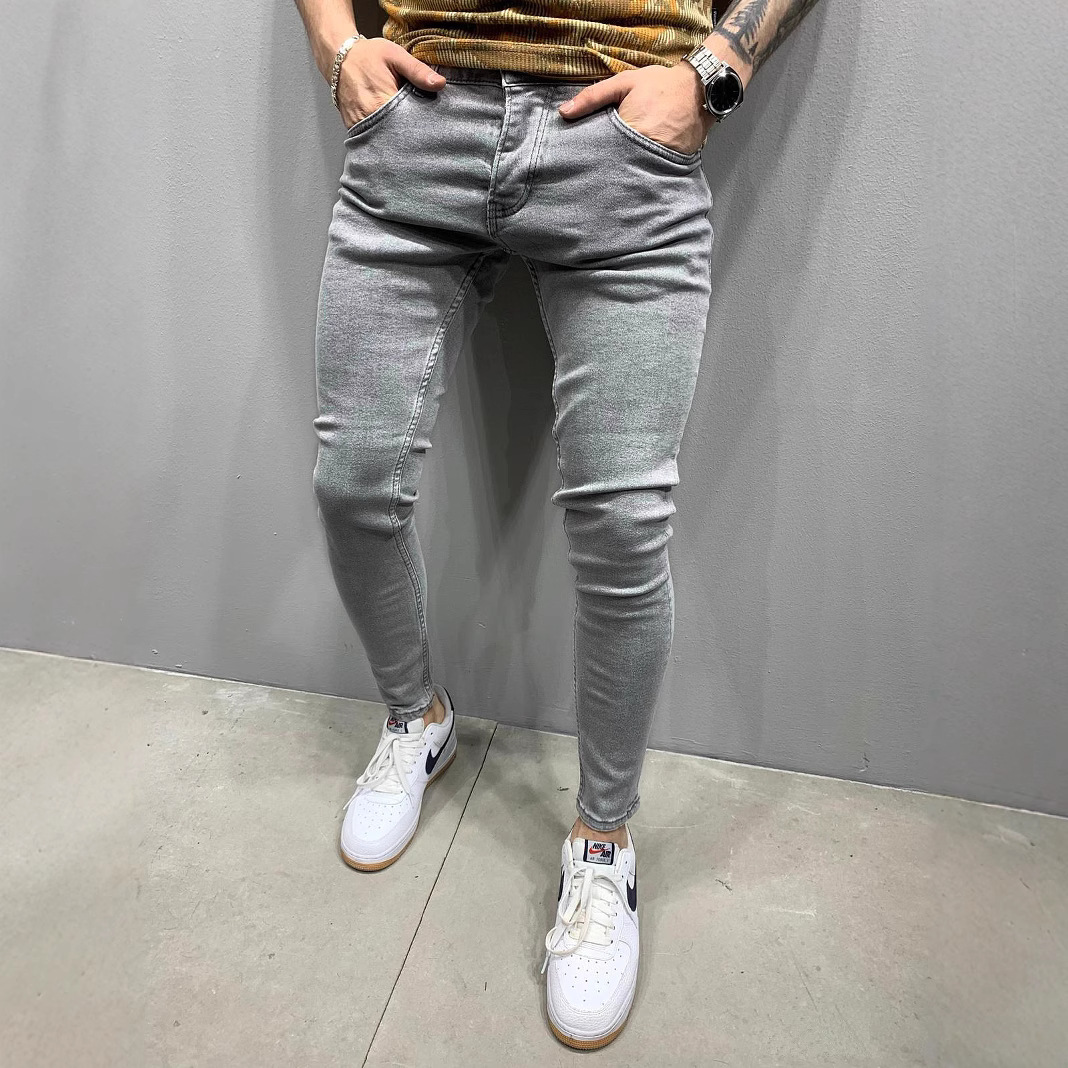 2025 high quality cross-border zhang Europe and the United States stretch feet jeans men's jeans a generation of NK362